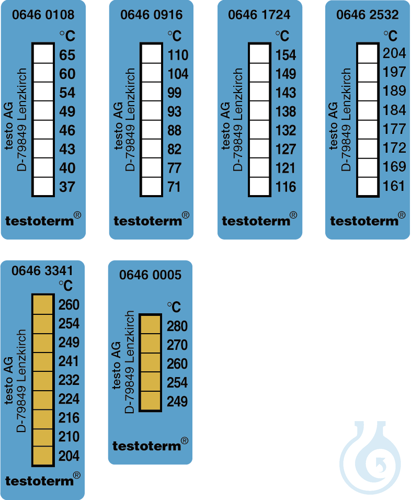 testoterm - Temperaturmessstreifen,, +116… +154°C